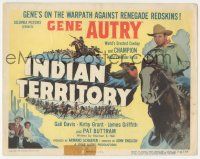 6j693 INDIAN TERRITORY TC '50 Gene Autry & Champion the Wonder Horse on the warpath vs renegades!