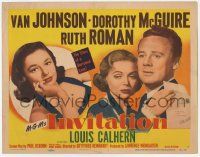 6j697 INVITATION TC '52 Van Johnson, Dorothy McGuire, Ruth Roman, story of a borrowed love!