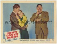6j270 JOHN LOVES MARY LC #7 '49 Ronald Reagan holding Patricia Neal, wacky Jack Carson!
