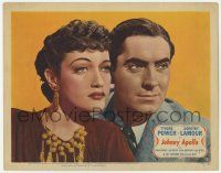 6j271 JOHNNY APOLLO LC #3 R49 wonderful close up of Tyrone Power & sexy Dorothy Lamour!