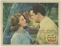 6j275 KENTUCKY LC '38 romantic close up of pretty Loretta Young & Richard Greene by tree!