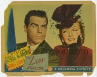 6j289 LADY IS WILLING LC '42 great close up of laughing Marlene Dietrich & Fred MacMurray!