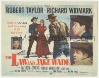 6j732 LAW & JAKE WADE TC '58 Robert Taylor, Richard Widmark & Patricia Owens, John Sturges!