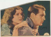 6j327 MAN FROM WYOMING LC '30 scared June Collyer tightly clings to Gary Cooper from behind, rare!