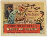 6j755 MAN IN THE SHADOW TC '58 Jeff Chandler, Orson Welles & Colleen Miller in a lawless land!