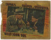 6j335 MEET JOHN DOE LC '41 c/u of Gary Cooper & James Gleason in bar, Frank Capra classic!