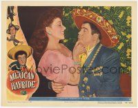 6j339 MEXICAN HAYRIDE LC #4 '48 close up of Lou Costello in sombrero with pretty Luba Malina!