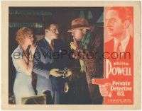 6j391 PRIVATE DETECTIVE 62 LC '33 would-be detective William Powell shushes Lindsay & Westcott!