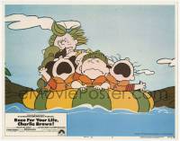 6j395 RACE FOR YOUR LIFE CHARLIE BROWN LC #2 '77 Peppermint Patty, Lucy, Sally & Marcie in raft!