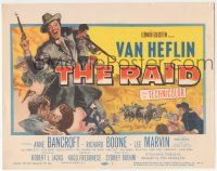 6j811 RAID TC '54 art of Van Heflin in Civil War uniform, Anne Bancroft, Richard Boone