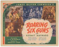6j829 ROARING SIX GUNS TC '37 cool images of cowboy Kermit Maynard, by James Oliver Curwood!