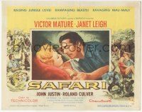 6j844 SAFARI TC '56 Victor Mature, Janet Leigh, cool images from jungle adventure!