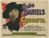 6j857 SENORITA TC '27 great image of pretty Bebe Daniels in Zorro-like disguise!