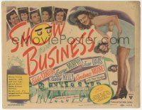 6j873 SHOW BUSINESS TC '44 Eddie Cantor, full-length sexy Constance Moore showing her legs!