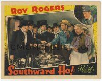6j479 SOUTHWARD HO LC '39 Roy Rogers & cavalrymen standing by a huge pile of guns!