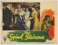 6j482 SPIRAL STAIRCASE LC '46 Dorothy McGuire holds hands with Ethel Barrymore in wheelchair!