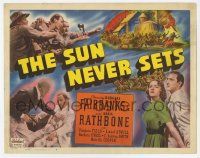 6j903 SUN NEVER SETS TC R49 brothers Douglas Fairbanks Jr & Basil Rathbone in Africa's Gold Coast!