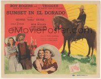 6j904 SUNSET IN EL DORADO TC '45 Roy Rogers on Trigger, with sexy Dale Evans + Gabby Hayes!