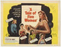 6j909 TALE OF FIVE WOMEN TC '52 Gina Lollobridiga & sexy girls have a screenful of curves!