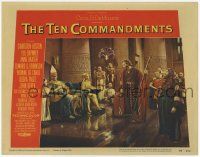 6j501 TEN COMMANDMENTS LC #3 '56 Charlton Heston as Moses says 'Let my people go' to Yul Brynner!