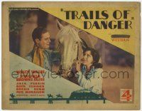 6j941 TRAILS OF DANGER TC '30 Wally Wales, Virginia Brown Faire, lost film!