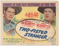 6j952 TWO-FISTED STRANGER TC '46 Charles Starrett as the Durango Kid with Smiley Burnette!