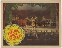 6j563 YELLOW ROSE OF TEXAS LC '44 Dale Evans performing on stage with two men in horse costume!