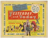6j998 YESTERDAY & TODAY TC '53 classic old-time silent stars including Chaplin & Harold Lloyd!