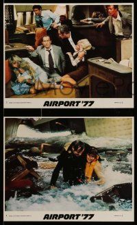 6m571 AIRPORT '77 4 8x10 mini LCs '77 Jack Lemmon, Olivia de Havilland, Gil Gerard!