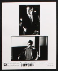6m187 BULWORTH presskit w/ 10 stills '98 directed by Warren Beatty, cool political artwork!