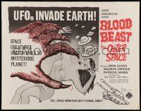 6p059 BLOOD BEAST FROM OUTER SPACE 1/2sh '66 UFOs invade Earth, creatures snatch sexy girls!