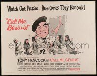 6p074 CALL ME GENIUS 1/2sh '61 cool cartoon art of wacky artist Tony Hancock!