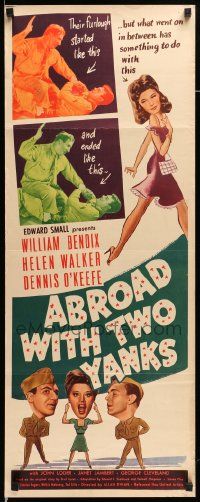 6p503 ABROAD WITH 2 YANKS insert '44 Marines William Bendix & Dennis O'Keefe, sexy Helen Walker!