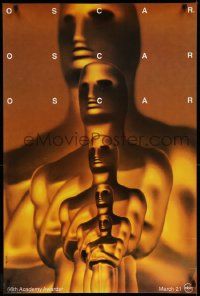 6r004 66TH ANNUAL ACADEMY AWARDS 1sh '94 Saul Bass art of Oscar!