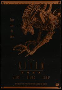 6r668 ALIEN SAGA 27x40 video poster '97 Sigourney Weaver, great art of Giger's classic monster!