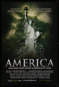 6r026 AMERICA: IMAGINE THE WORLD WITHOUT HER advance DS 1sh '14 Statue of Liberty crumbling!