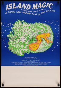 6r791 ISLAND MAGIC Aust special poster '72 L. John Hitchcock surfing documentary, different art!