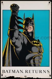 6r866 BATMAN RETURNS 23x35 commercial poster '91 cool different art of Michael Keaton!