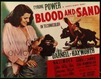 6r872 BLOOD & SAND 22x28 commercial poster '71 Power & Hayworth, Carlos Ruano-Llopis art!