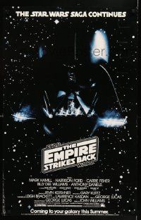 6r894 EMPIRE STRIKES BACK 22x34 commercial poster '80 Darth Vader image from advance one sheet!