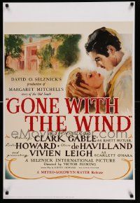 6r907 GONE WITH THE WIND 24x36 commercial poster '94 Clark Gable, Vivien Leigh, different!