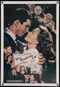 6r915 IT'S A WONDERFUL LIFE 26x38 commercial poster '90s James Stewart, Donna Reed, Dudash art!