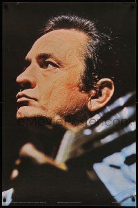 6r921 JOHNNY CASH 25x38 English commercial poster '71 cool close-up image w/guitar!
