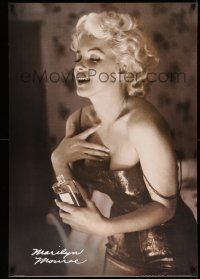 6r937 MARILYN MONROE 26x38 German commercial poster '80s sexy image in low cut dress, Chanel No. 5
