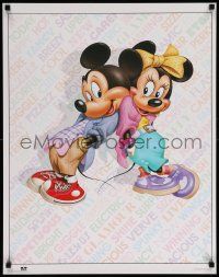 6r943 MICKEY MOUSE/MINNIE MOUSE 22x28 commercial poster '90s great art of the cartoon couple!