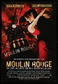 6r944 MOULIN ROUGE 27x39 French commercial poster '01 sexiest Nicole Kidman & Ewan McGregor!