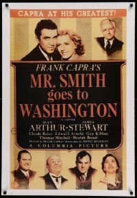 6r945 MR. SMITH GOES TO WASHINGTON 26x38 commercial poster '80s Capra, James Stewart, Jean Arthur!