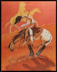 6r951 PAHA SKA 2 22x28 commercial posters '77 & '89 western artwork by the artist, one signed!
