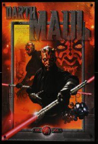 6r958 PHANTOM MENACE 24x36 commercial poster '99 Star Wars I, images of Ray Park as Darth Maul!