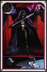 6r965 RETURN OF THE JEDI 22x35 commercial poster '83 image of Darth Vader with Imperial Guards!